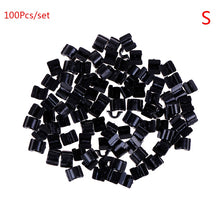 Load image into Gallery viewer, 100Pcs Elasitc Rubber Band Paste Buckles For Women Girl DIY Hair Band Tie Circle Bow Accessories Hairdressing Tool Connector