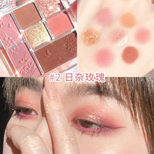 Load image into Gallery viewer, 7 Colors Glitter Eyeshadow Palette Matte Shimmer Soft Touch Long Lasting Waterproof Pigmented Brighten Eyes Makeup Cosmetics