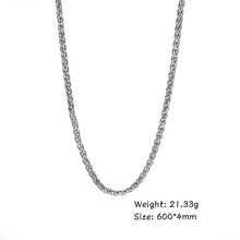 Load image into Gallery viewer, Hip Hop Cuban Chain Necklaces for Men Women Stainless Steel Figaro Box Rope Chain Chokers Men Jewelry Wholesale