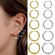 Load image into Gallery viewer, 2022 316L Stainless Steel Hoop Earrings Women Men Male Tragus Cartilage Piercing Ear Jewelry Pendientes Hombre Aretes Wholesale
