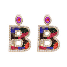Load image into Gallery viewer, 2022 Fashion Twisted Metal Two Letter B Drop Earrings French Glossy Vintage Long Earrings for Women Jewelry