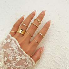 Load image into Gallery viewer, IFMIA Fashion Metal Gold Color Butterfly Finger Rings Set for Women Girls Vintage Heart Hollow Rings Female 2022 Trend Jewelry