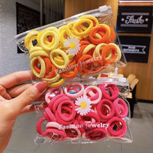 Load image into Gallery viewer, 50/Set Women Girls 4CM 2CM Colorful Nylon Elastic Hair Bands Ponytail Holder Rubber Bands Scrunchie Headband Hair Accessories