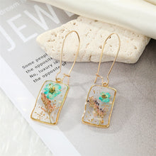 Load image into Gallery viewer, Unique Dried Flower Earrings Women Fashion Colorful Real Floral Earrings Creative Resin Epoxy Immortal Flower Earrings Jewelry