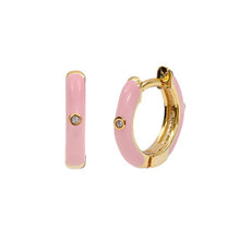 Load image into Gallery viewer, KEYOUNUO Gold Silver Filled Zircon Hoop Drop Earrings Set For Women CZ Dripping Oil Colorful Dangle Earrings Jewelry Wholesale