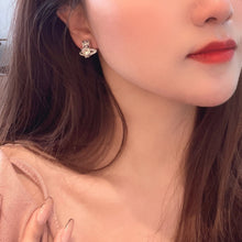Load image into Gallery viewer, Trendy Fashion Gold Silver Color Love Heart Stud Earrings for Women Vintage Saturn Earrings Lovey Gifts Korean Fashion Jewelry