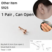 Load image into Gallery viewer, La Monada Fashion Womens Earrings Silver 925 Keep Ear Piercing 999 Silver Earrings For Women Ball Silver Stud Earrings Girl