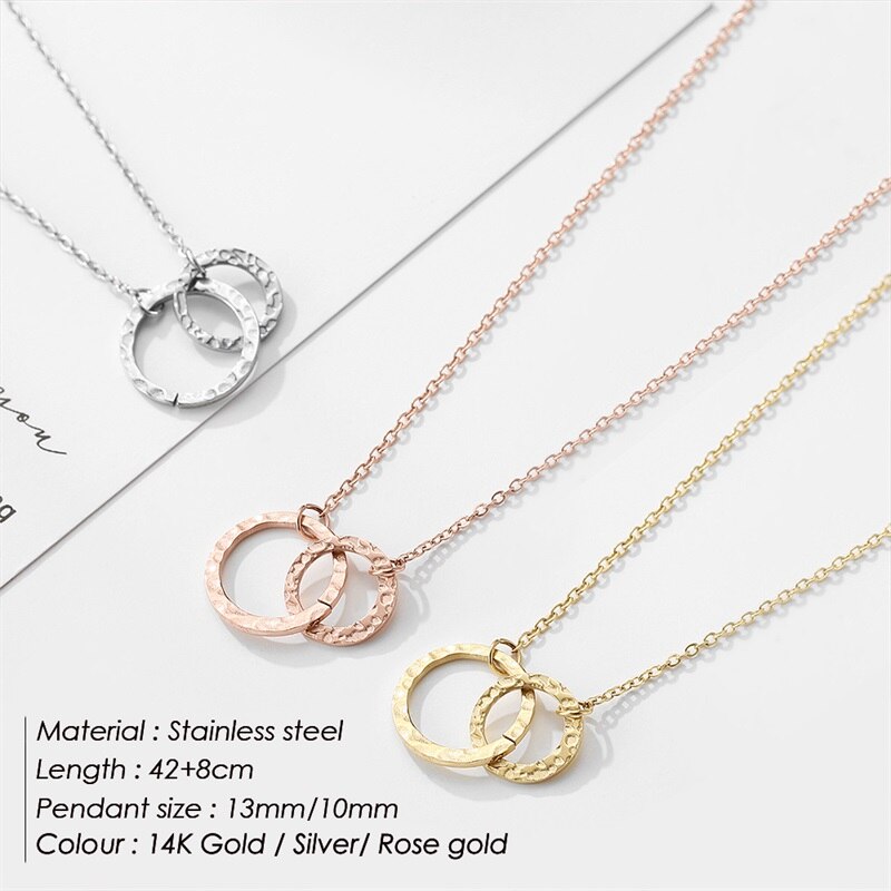 GD initial pendant custom name letter stainless steel necklace women statement nameplate layered choker necklace