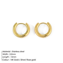 Load image into Gallery viewer, JUJIE 316 stainless steel pole simple round geometric ladies earrings fashion all-match party jewelry can be sold wholesale