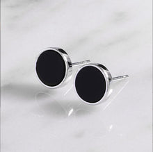 Load image into Gallery viewer, New Trend Silver Color Hook Paw Stud Earrings for Men Women Black Onyx Couple Personality Hip-hop Earrings Party Accessories