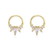 Load image into Gallery viewer, Wholesale 1 Pair Cute Stud Earring Gold Color Copper Wedding Jewelry 2022 Fashion AAA Cubic Zirconia Party Jewelry Accessories
