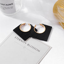 Load image into Gallery viewer, POXAM New Korean Statement Earrings for women Black Cute Arcylic Geometric Drop Gold Female Earrings Brincos 2022 Trend Jewelry
