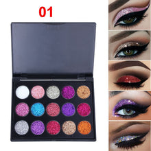 Load image into Gallery viewer, 10/15 Colors Hot  Diamond Pigmented Eyeshadow Palette Glitter Makeup Eyeshadow Palette Eye Body Makeup Waterproof Cosmetics