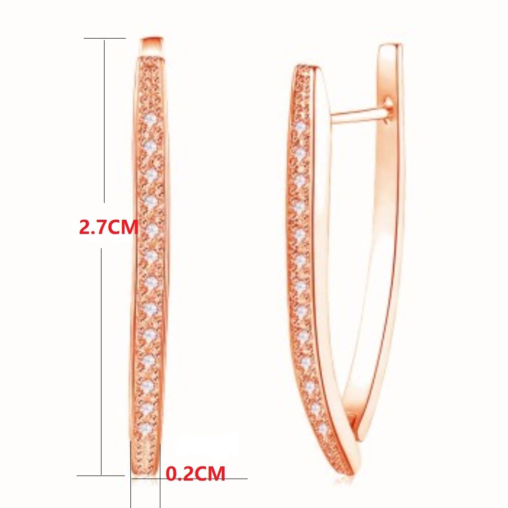 New Arrival Gold Color Earrings for Women Wedding Decoration Delicate Design Austria crystal Jewelry Gift Luxury 4 colors