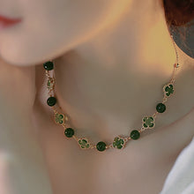 Load image into Gallery viewer, 2022 New Natural Chrysoprase Necklace for Women Jewelry Gift Simple Fashion Four-leaf Clover Lucky Grass Female Chokers Necklace