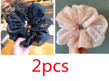 Load image into Gallery viewer, Oversized Scrunchies Big Rubber Hair Ties Elastic Hair Bands Girs Ponytail Holder Chiffon Scrunchie Women Hair Accessories