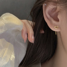 Load image into Gallery viewer, Hollow Heart Stud Earrings Women Fairy Metal Star Moon Butterfly Gold Color Silvery Simple Design Ear Studs Trendy Jewelry Gifs