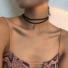 Load image into Gallery viewer, Korean Fashion Velvet Choker Necklace for Women Vintage Sexy Lace Necklace with Pendants Gothic Girl Neck Jewelry Accessories