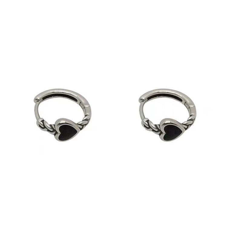 Earrings for Women Designer Sense Black Heart Earrings Temperament Joker Earrings Women Fashion Accessories
