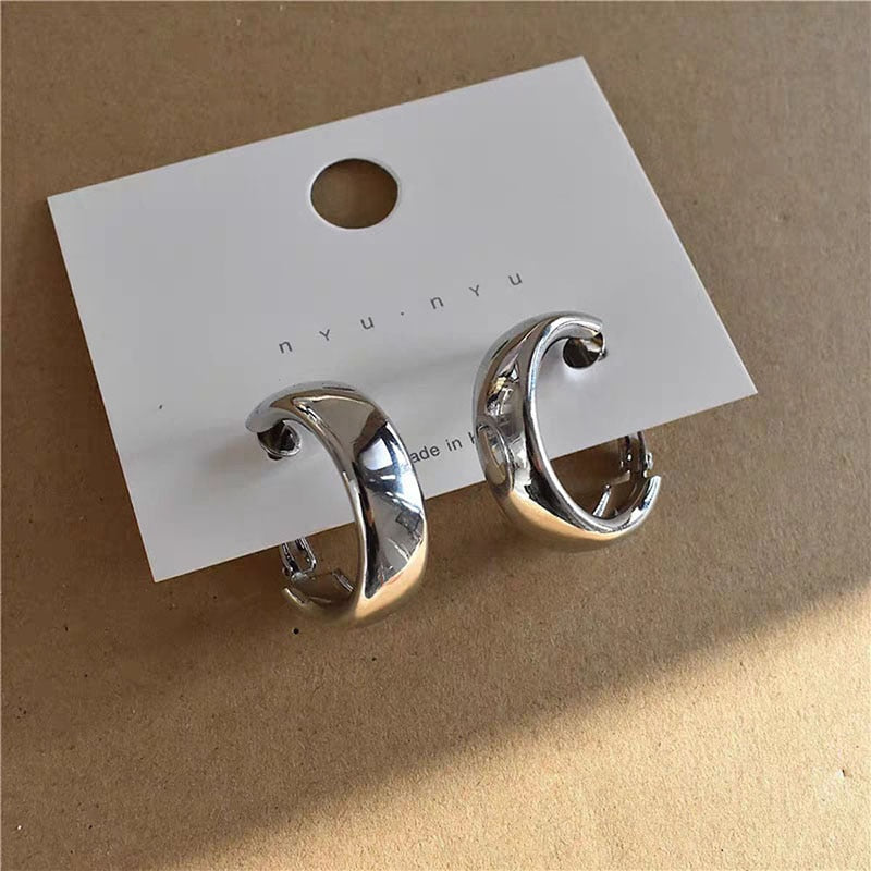 Geometric Metal Earrings for Women Jewelry Gift Irregular Circle Square Earrings Femme Cold Fashion Korean Women&#39;s Earrings 2022