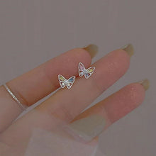 Load image into Gallery viewer, Cute 925 Silver Earrings Rabbit Lovely Zircon CZ Rhinestones Stud Earrings for Daughter Girls Birthday Gift Fashion Jewelry 2022