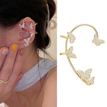 Load image into Gallery viewer, Trendy Bohemian No Piercing Crystal Rhinestone Ear Cuff Earrings for Women Wrap Stud Clip Earrings Girl Earrings Jewelry Bijoux