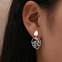 Load image into Gallery viewer, Stainless Steel Earrings Classic Vintage Water Drop Plant Leaves Fashion Pendants Earrings For Women Jewelry Party Girls Gifts