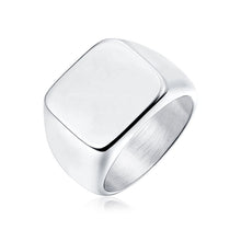 Load image into Gallery viewer, Brand Titanium Steel Ring HipHop Square Ring for Women HipHop Fashion Personality Street Ring for Men Jewelry Accessories