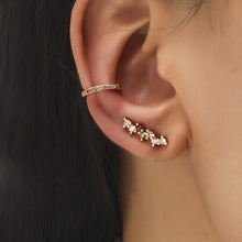 Load image into Gallery viewer, LATS Stars Leaf Flower Ear Cuff Geometric Zircon Ear Clip Earrings Set for Women Men Luxury Earring Cuff Trend Jewelry Wholesale