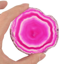 Load image into Gallery viewer, 50-80mm Irregular Natural Onyx Agates Geode Slice With Hole Reiki Healing Chakra Stone for Home Decoration Finding Mineral Gifts