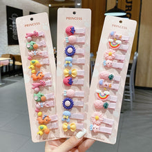 Load image into Gallery viewer, 10 PCS/set Children Cute Fruit Flower Hairpins Baby Sweet Hair Clips Girls Side Bangs Barrettes Hair Accessories Headwear Gift