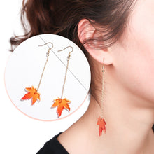 Load image into Gallery viewer, Simple Maple Leaves Drop Earrings Trendy Pearl Earrings For Women Brincos Personality Dangle Earring Minimalist Jewelry Gift