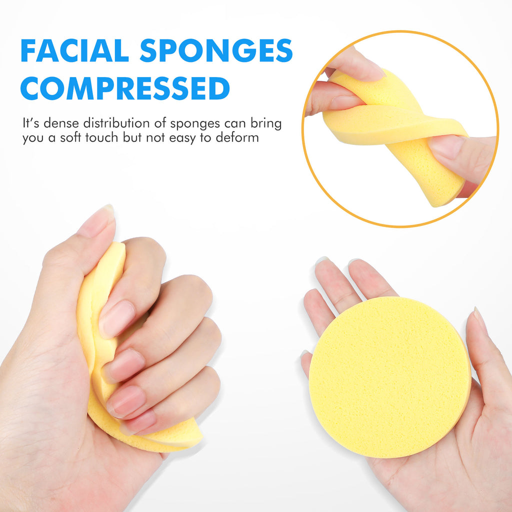 50Pcs Cosmetic Puff Compressed Cleaning Facial Sponge Clean Washing Pad Sponge Face Skin Care Cleansing Makeup Remover Tools