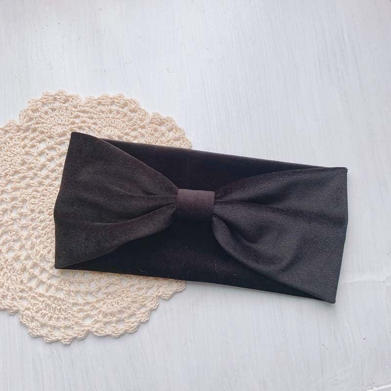 Fashion Wide Cross Velvet Headbands for Women Girl Solid Soft Warm Knot Plush Hairbands Ladies Winter Turbans Hair Accessories