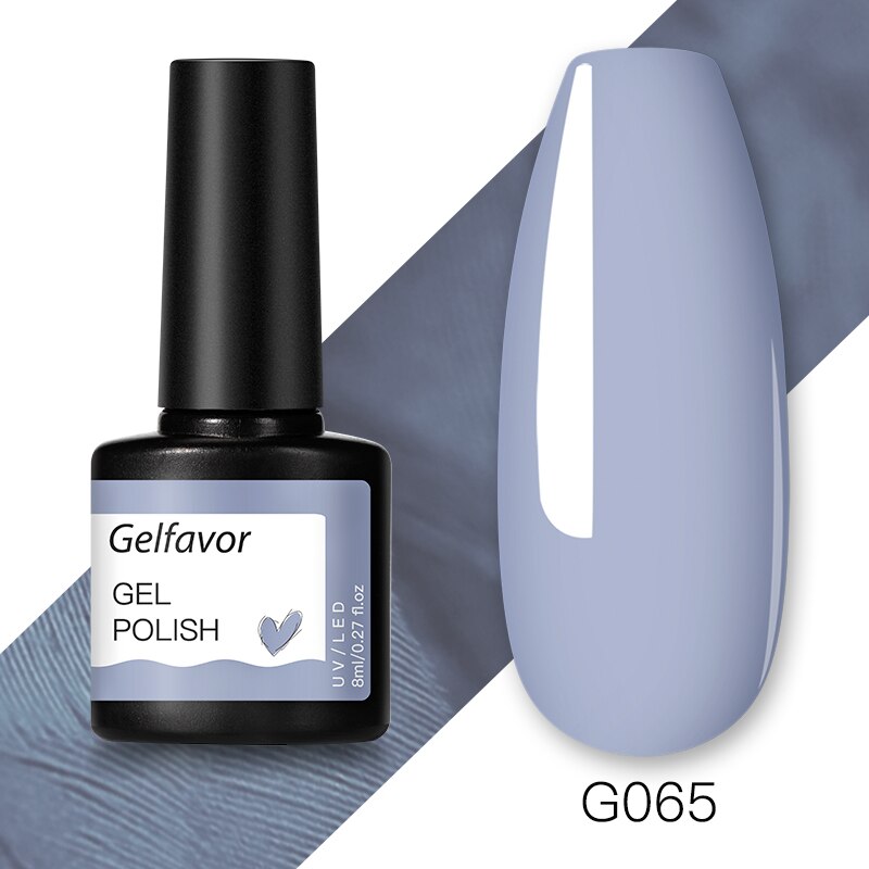 Gelfavor 8ml Glitter Gel Nail Polish Colorful Hybrid Varnish Manicure Art Semi Permanent Need Lamp Nail Gel Base Top Coat