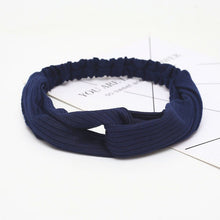 Load image into Gallery viewer, 2022 Hot Summer Women Autumn Suede Headband Vintage Cross Knot Elastic Hair Bands Soft Solid Girls Hairband Hair Accessories