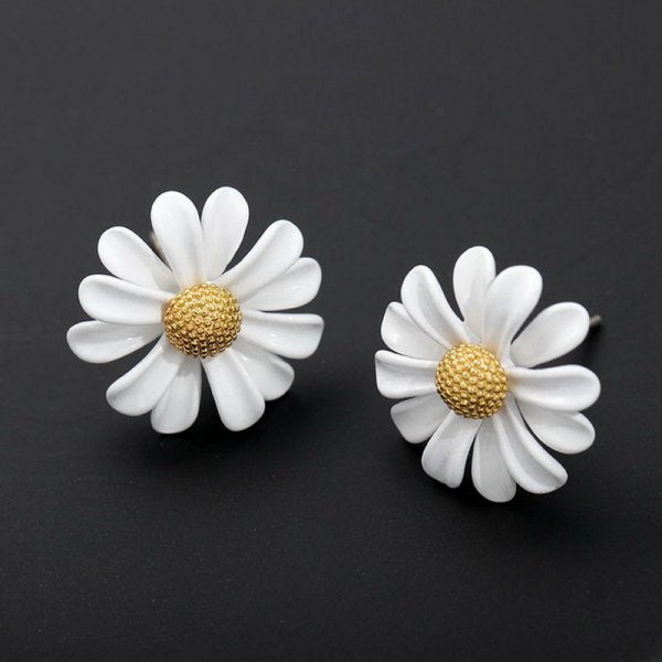 2022 New Fashion Pink Tulip Flowers Stud Earrings Sweet Heart Rose Floral Pearl Earrings For Women Wedding Party Jewelry Gifts