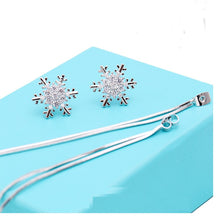 Load image into Gallery viewer, Fashion Classic Zircon Earrings Tassel Earrings Snowflake Earrings Women&#39;s Crystal Earrings Wedding Engagement Christmas Gifts