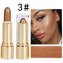 Load image into Gallery viewer, 3 Colors 3D Face Brighten Highlighter Bar Cosmetic Face Contour Bronzer Shimmer Highlighter Stick Concealer Cream Makeup tool