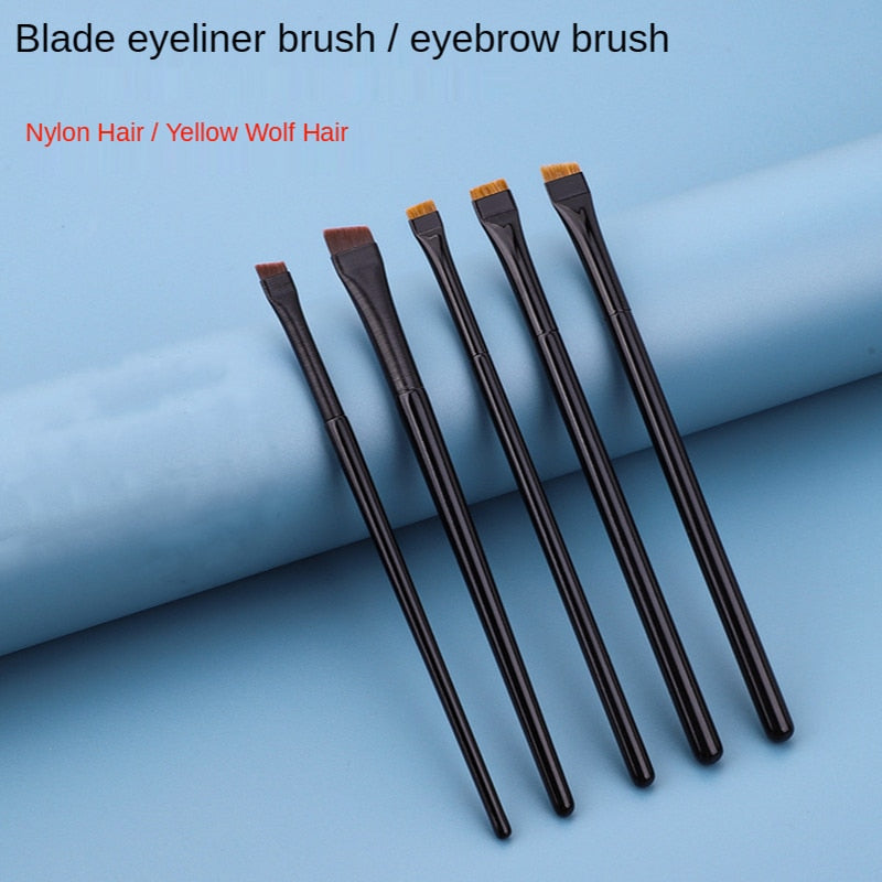 Flat Eyeliner Make up Brush Super Thin Angled Eyeliner Eyebrow Makeup Brushes Professional Exquisite Fine Eyebrow Makeup Tools