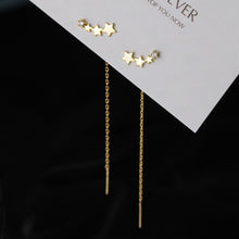 Load image into Gallery viewer, LATS Trend Long Wire Tassel Thread Chain Climb Star Heart Beads Pendants Drop Earrings women&#39;s Straight Hanging Earings Jewelry
