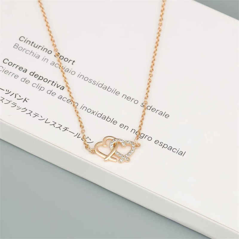 Korean 2022 New Trend Love Heart Shell Necklace For Women Mnimalist Clavicle Chain Choker Wedding Party Aesthetic Jewelry Gift