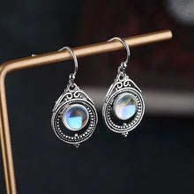 Load image into Gallery viewer, Fashion Round Metal Stick Peacock Tail Colorful Earrings Inlaid Pearl Earrings Women&#39;s Party Jewelry Gifts