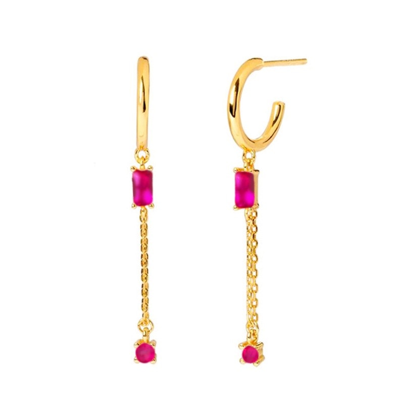 New Design Cubic Zirconia Cross Small Hoop Earrings For Women Heart Chain Copper Pendant Cartilage Earring Piercing Jewelry
