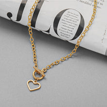 Load image into Gallery viewer, Kpop Vintage Harajuku Goth Metal Heart Neck Chains Choker Grunge Necklaces For Women Egirl Cosplay Aesthetic Accessories Jewelry