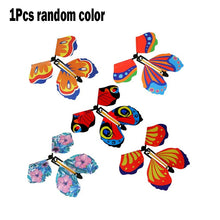 Load image into Gallery viewer, 1-10Pcs Magic Wind Up Flying Butterfly in The Book Rubber Band Powered Magic Fairy Flying Toy Great Surpris Gift Party Favor