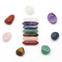 Load image into Gallery viewer, 14PCS Home Decoration Craft Stones Gifts Natural Stone Set 7 Chakra Reiki Healing Stone Quartz Mineral Ornament Healing Gemstone