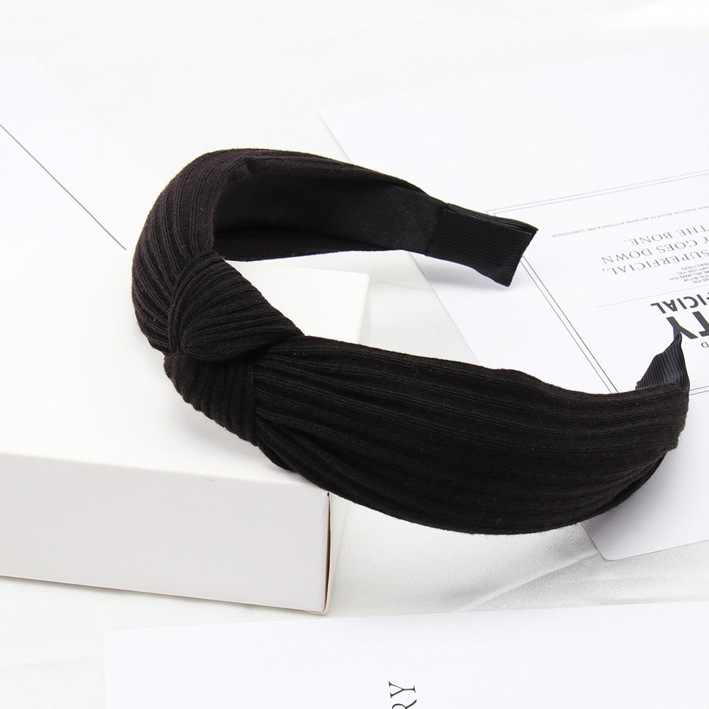 Solid Color Knot Headbands for Women Fabric Hair band Headband Hair Accessories ободок для волос diademas para el pelo mujer