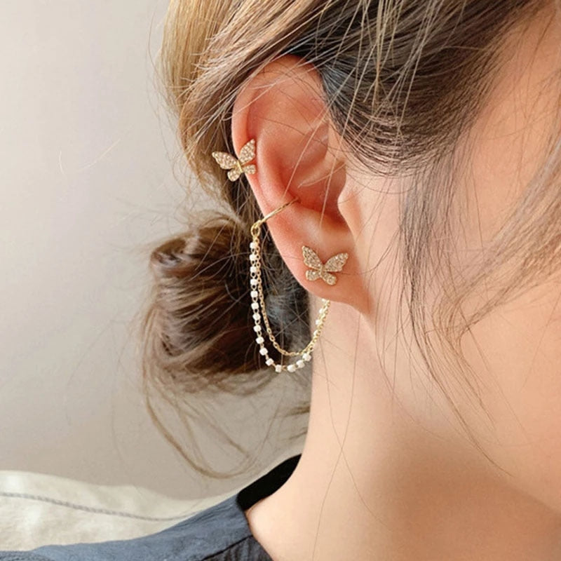 Fashion Pink Tulip Pearl Earrings Elegance Simple Fishtail Flower Heart Stud Earrings For Women Girls Summer Party Jewelry Gifts
