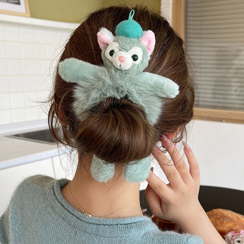 Plush Hair Band Animal Cute Rabbit Elastic Cartoon Ponytail Accessories For Woman Girl Hair Tie Plush Toy Scrunchies Animal